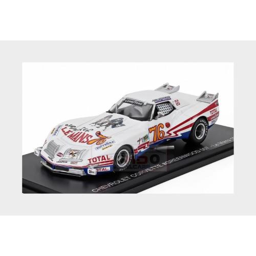 1:43 EDICOLA Chevrolet Corvette Stingray 7.0L V8 Coupe Team Imsa Camel #76 24H Le Mans 1976 John Greenwood Bernard Darniche White JP24hLM028