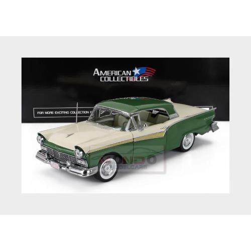 1:18 SUNSTAR Ford Usa Fairlane 500 Skyliner Cabriolet Open 1957 Green White SS1352