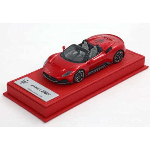 1:43 BBR Maserati Mc20 Cielo Base In Vera Pelle Rosso Vincente Cerchi Birdcage BBRC276B1DLR