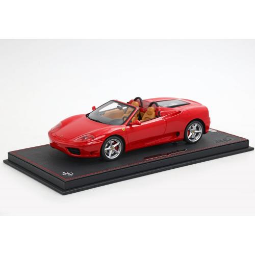 1:18 BBR Ferrari 360 Modena Spider Cambio Manuale Rosso Corsa Beige With Showcase P18229A-VET