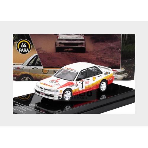 1:64 PARAGON Mitsubishi Galant Vr-4 1 Rally Malaysia 1991 Ross Dunkerton Fred Gocentas White Orange PA-65111