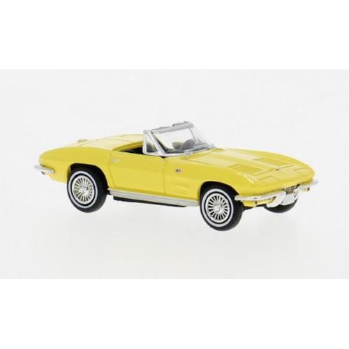 1:87 BREKINA PLAST Chevrolet Corvette C2 Cabrio Yellow 1962 BRE18030