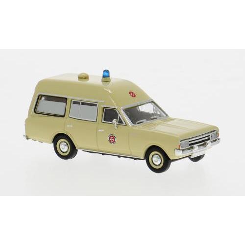 1:87 BREKINA PLAST Opel Rekord C Ktw 1968 Johanniter Unfall Hilfe  BRE20672
