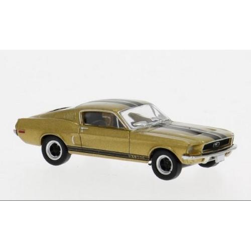 1:87 BREKINA PLAST Ford Mustang Gt 350 Fastback Gold/Black 1968 BRE19615