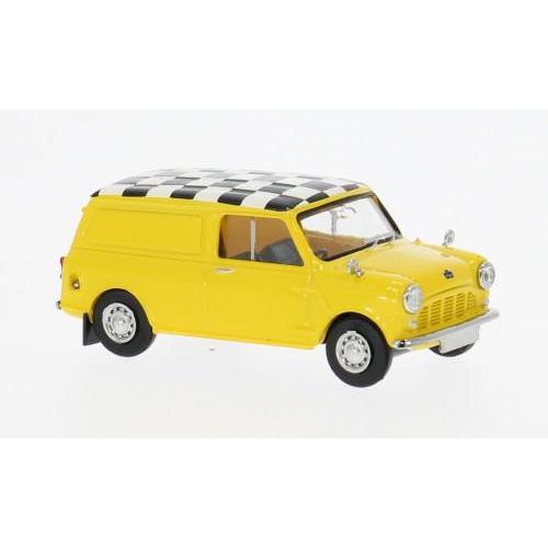 1:87 BREKINA PLAST Austin Mini Countryman Yellow 1960 Checkered Flag BRE15364