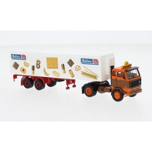 1:87 BREKINA PLAST Volvo F 89 Carro Contenitore-Sz Datra Bahlsen 1972 BRE85672