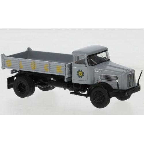 1:87 BREKINA PLAST Büssing Commodore Sak Kipper Glück 1963 BRE79256