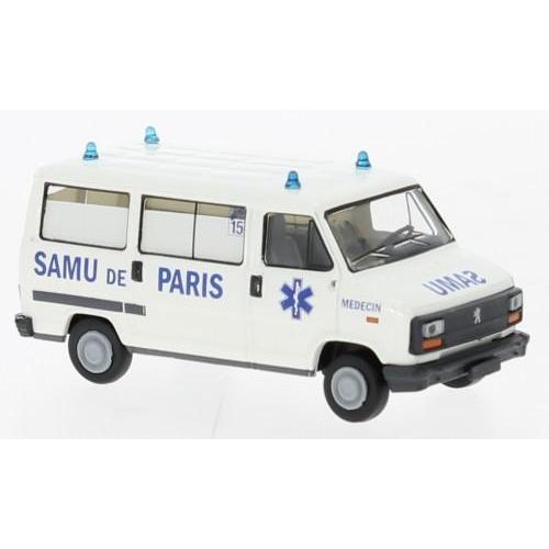 1:87 BREKINA PLAST Peugeot J5 Autobus Samu De Paris (Fr) 1982 BRE34915