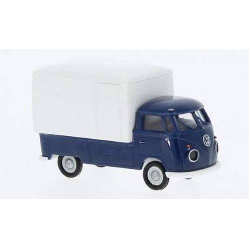 1:87 BREKINA PLAST Vw T1B Großraum-Carro Contenitore Dark Blue/White 1960 BRE32856