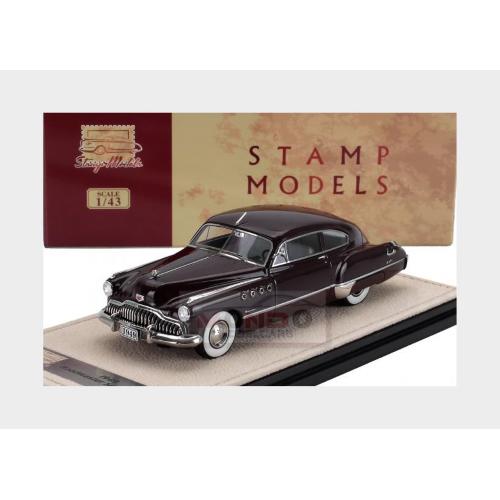 1:43 STAMP-MODELS Buick Roadmaster Sedanette Coupe 1949 Royal Maroon STM493001
