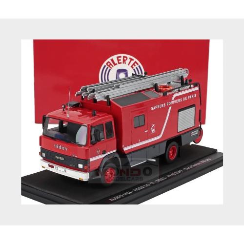 1:43 ALERTE Iveco Fiat 135-17 Tanker Truck Sides Fe10 Bspp Sapeurs Pompiers De Paris 1986 Red Grey ALERTE0184