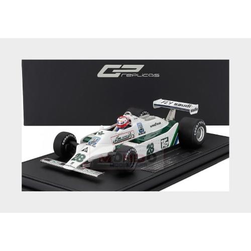 1:18 GP REPLICAS Williams F1 Fw07 Ford #28 Winner British Gp (With Pilot Figure) 1979 Clay Regazzoni White Green GP151BWD