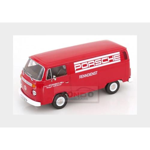 1:18 KK SCALE Volkswagen T2B Delivery Van Porsche Renndienst Red 1972 KKDC181412