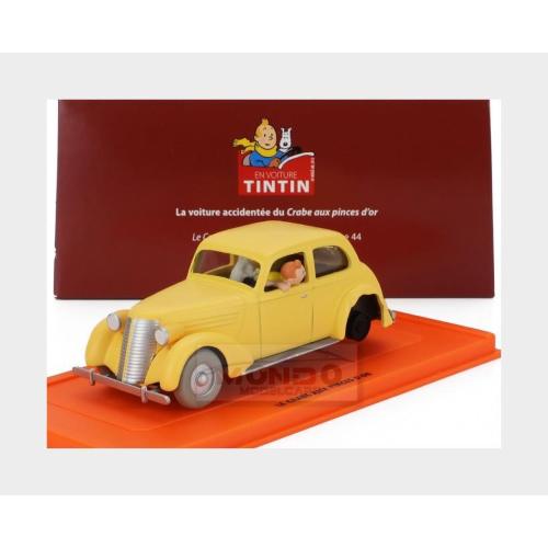 1:43 EDICOLA Tin Tin Tin Tin La Voiture Accidentee Du Crabe Aux Princes D'Or 1944 Matt Yellow 2528010-ABTTC010