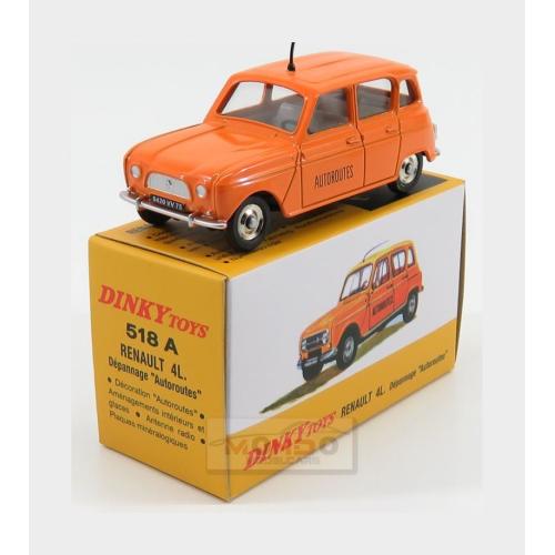 1:43 EDICOLA Renault R4L Depannage Autoroutes 1965 Orange 518A-ABDKT079
