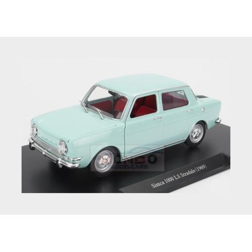 1:24 EDICOLA Simca 1000 Ls Stradale 1969 Damage Display Box Very Light Blue ABAVI044