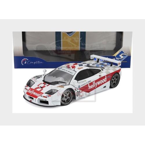 1:18 SOLIDO Mclaren F-1 Gtr 6.1L V12 Team Hollywood #01 Winner 2H De Brasilia Race 1996 Nelson Piquet Johnny Cecotto White Red SL1804111