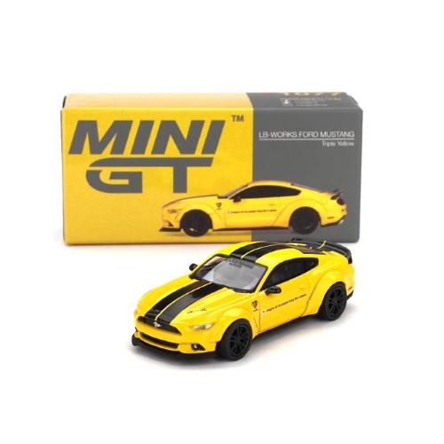 1:64 TRUESCALE Ford Mustang Lb-Works Triple Yellow 2015 Mini-Gt MGT01077-L