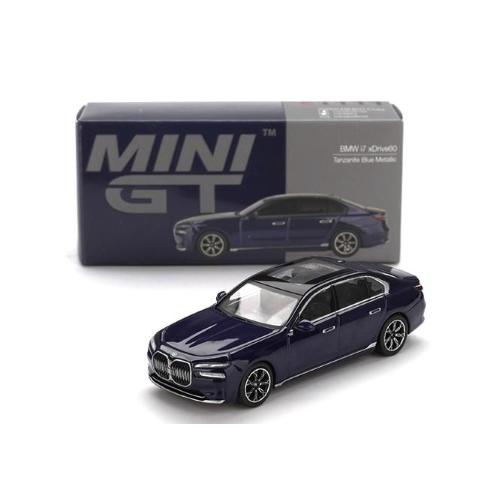 1:64 TRUESCALE Bmw I7 Xdrive60 Tanzanite Blue Metallic 2022 Mini-Gt MGT01111-L