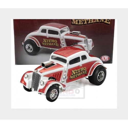 1:18 ACME MODELS Ford Usa Willys Gasser Nitro Methane 1933 White Copper A1800934
