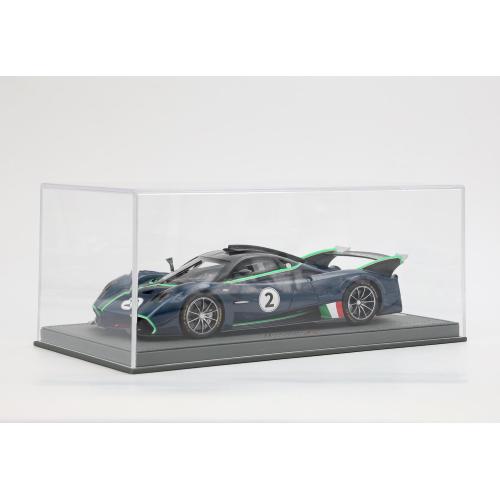 1:18 BBR Pagani Huayra R Blu Danubio Fibra Di Carbonio Opaco/Lucido Whit Showcase P18218I-VET