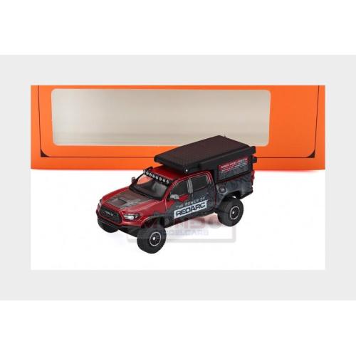 1:64 GCD-MODELS Toyota Tacoma Pick-Up Camper 2022 Grey Red KS-076-530