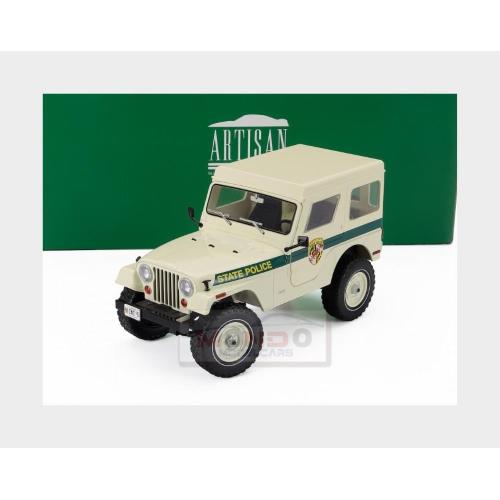 1:18 GREENLIGHT Jeep Cj-5 Maryland State Police 1983 Beige Green GREEN19124