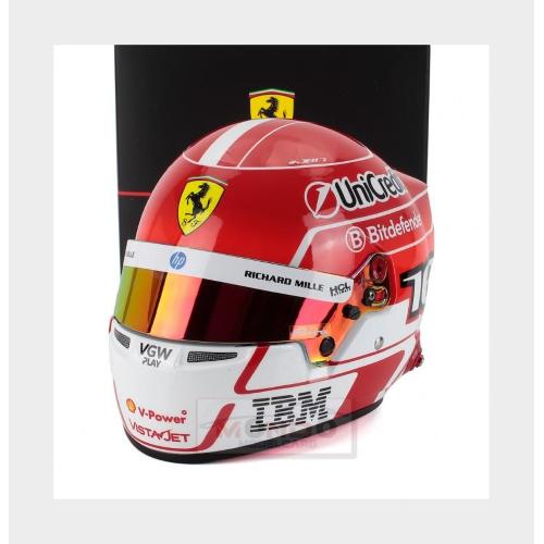 1:2 MINI HELMET Bell Helmet Casco Helmet F1 Charles Leclerc Team Ferrari Hp #16 Season 2025 Red White MH4100413