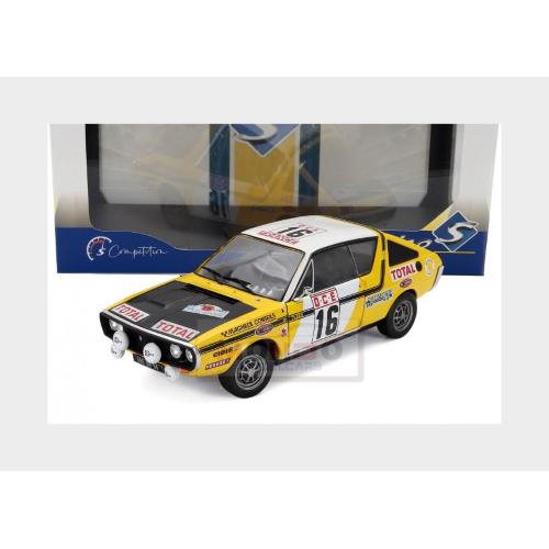 1:18 SOLIDO Renault R17 Gordini (Night Version) #16 Rally Du Maroc 1976 Jacky Prive Tilber Yellow White Black SL1803709