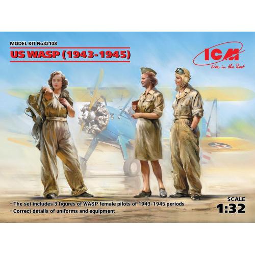 1:32 ICM KIT Us Wasp (1943-1945) (3 Figures) ICM32108