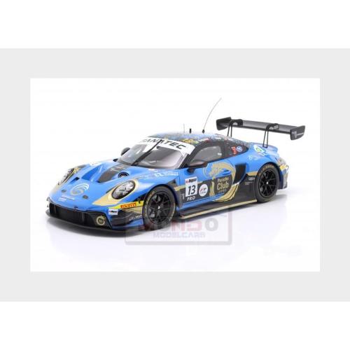 1:18 IXO Porsche 911 992 Gt3 R 4.2L Team Phantom Global Racing #13 4Th 12H Bathurst 2024 Jaxon Evans Joel Eriksson Thomas Preining Blue Black Gold LEGT18-24003BAT