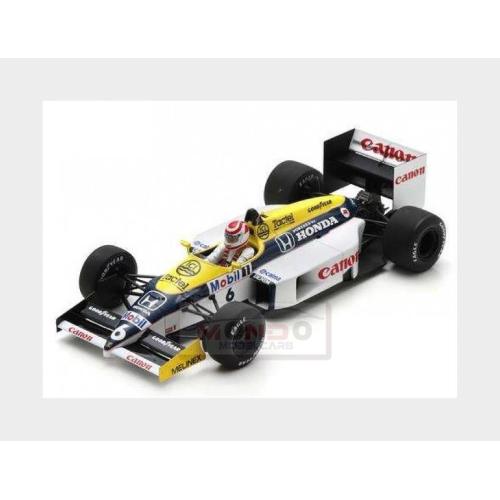 1:18 SPARK Williams F1 Fw11 Honda Team Williams #6 Winner Brazilian Gp 1986 Nelson Piquet Blue Yellow White 18S737