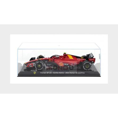 1:24 EDICOLA Ferrari F1 Sf-23 Team Scuderia Ferrari #55 Monza Italy Gp 2023 Carlos Sainz Con Vetrina With Showcase Red Black Yellow FE24-0068