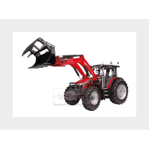 1:32 UNIVERSAL HOBBIES Massey Ferguson 5M.145 Tractor With Fron Loader 2020 Red Black UH6784