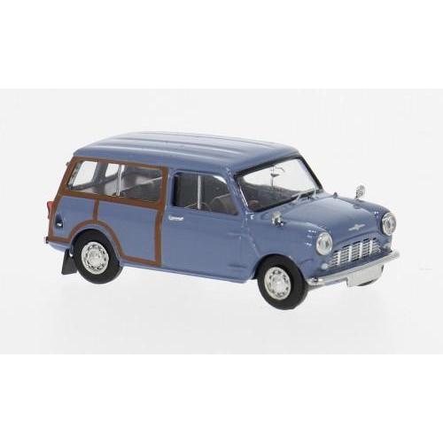 1:87 BREKINA PLAST Austin Mini Countryman Blue 1960 Woody BRE15363