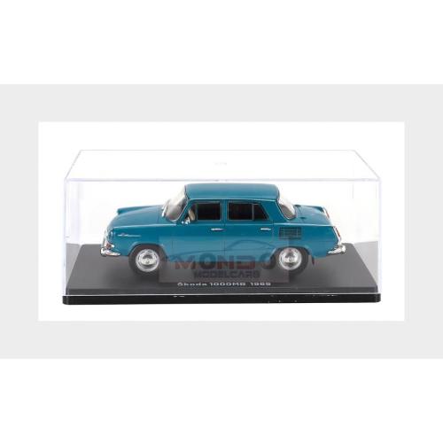 1:24 EDICOLA Skoda 1000Mb 1969 Con Vetrina With Showcase Light Blue MX5ALA0083