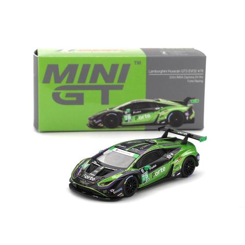 1:64 MINI GT Lamborghini Huracan Gt3 Evo2 #78 Forte Racing 24H Daytona 2024 Mini-Gt MGT01062-L