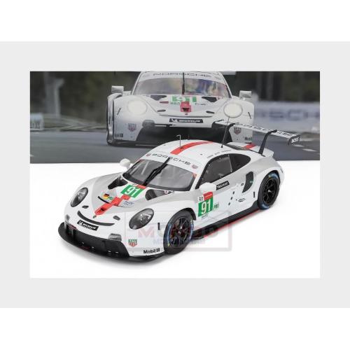 1:18 IXO Porsche 911 991-2 Rsr-19 4.2L Team Porsche Gt #91 24H Le Mans 2021 Gianmaria Bruni Richard Lietz Frederic Makowiecki White Grey LEGT18-23018