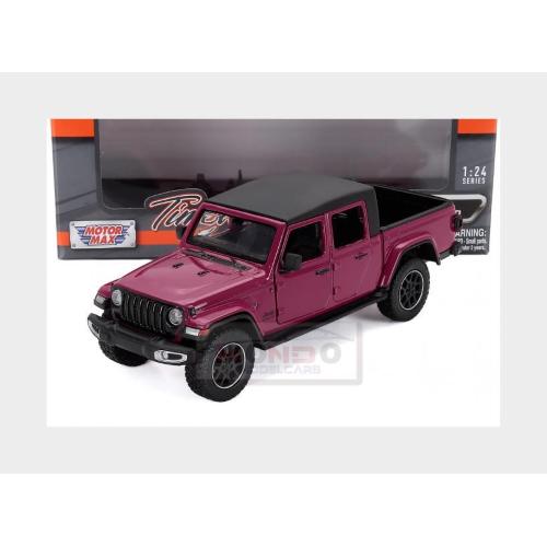 1:27 MOTORMAX Jeep Gladiator Overland Pick-Up Soft-Top 2021 Dark Fucsia MTM79366FUC