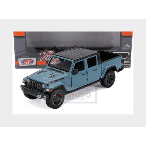1:27 MOTORMAX Jeep Gladiator Rubicon Pick-Up Hard-Top 2021 Light Blue MTM79368ANVIL