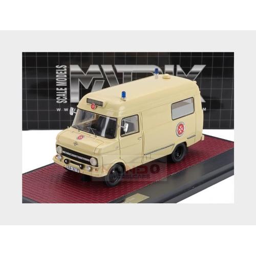 1:43 MATRIX Opel Blitz Van Ambulance Johanitter Aalen 1965 Cream MX51502-032