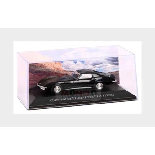 1:43 EDICOLA Chevrolet Corvette Coupe 1968 Black AMCARCOLL024