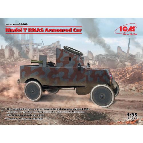 1:35 ICM KIT Model T Rnas Armoured Car ICM35669