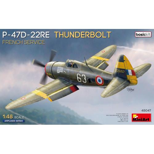 1:48 MINIART P-47D-22Re Thunderbolt. French Service. Basic Kit Kit MA48047