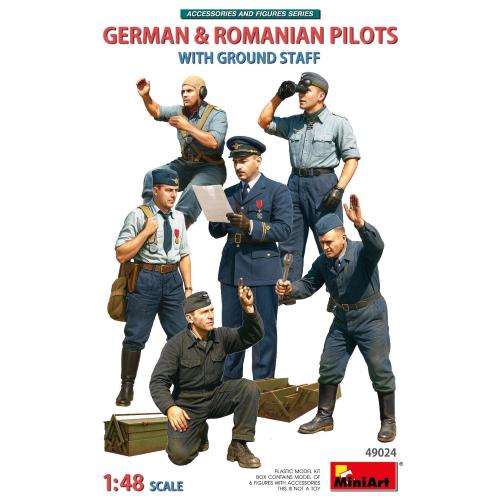 1:48 MINIART German & Romanian Pilots W/Ground Staff Kit MA49024