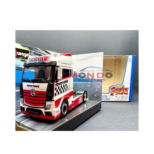 1:43 BURAGO Mercedes Actros 2 Gigaspace Tractor Truck 2-Assi Toyo Tires 2016 BU32200-32201