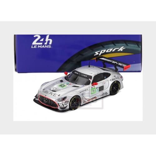 1:64 SPARK Mercedes Benz Amg Gt3 Evo 6.2L V8 Team Iron Lynx #63 24H Le Mans 2025 Brenton Grove Stephen Grove Luca Stolz Silver 64S075