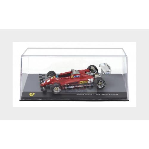 1:43 EDICOLA Ferrari F1 126 C2 #28 Season 1982 Mario Andretti Con Vetrina With Showcase Red MX7ALA0033