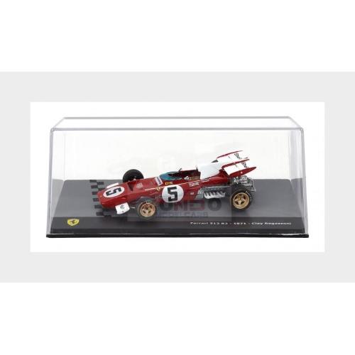 1:43 EDICOLA Ferrari F1 312B2 #5 British Gp 1971 Clay Regazzoni Con Vetrina With Showcase Red White MX7ALA0098