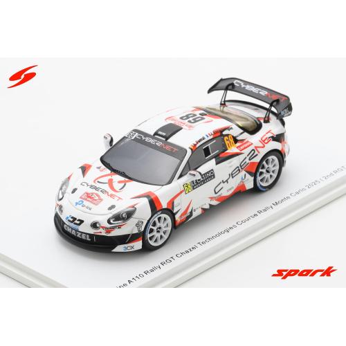 1:43 SPARK Renault Alpine A110 Rgt Team Chazel Technologies Course #68 2Nd Rgt Class Rally Montecarlo 2025 Armand Fumal Jules Escartefigue S6896